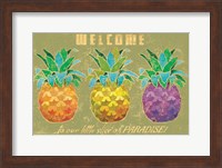 Framed Island Time Pineapples Welcome