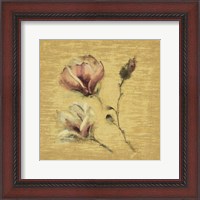 Framed Magnolia Blossom on Gold