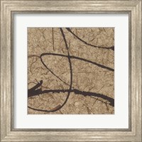 Framed Contemporary Scroll Square III