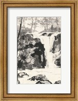 Framed Sumi Waterfall III