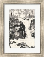 Framed Sumi Waterfall III