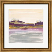 Framed Purple Rock Dawn I Gold