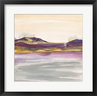 Purple Rock Dawn I Gold Framed Print