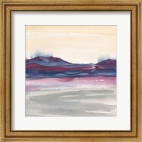 Framed 'Purple Rock Dawn I' border=