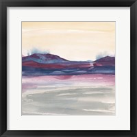Framed 'Purple Rock Dawn I' border=