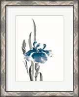 Framed Japanese Iris II Crop Indigo