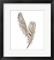 Gold Feathers VIII Framed Print