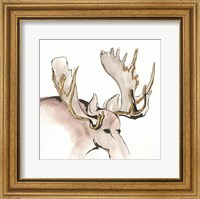 Framed Gilded Moose