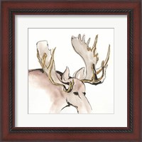 Framed Gilded Moose