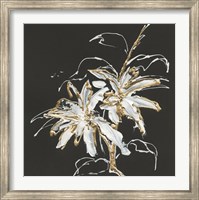 Framed Gilded Poinsettias