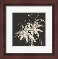 Framed Gilded Poinsettias