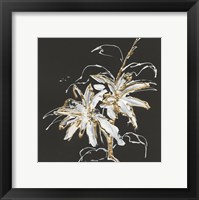 Gilded Poinsettias Framed Print