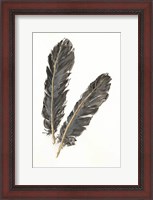 Framed Gold Feathers IV
