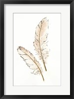 Framed Gold Feathers I