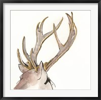 Framed Gilded Deer