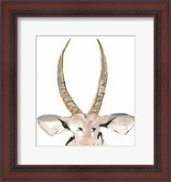 Framed Gilded Antelope