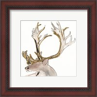 Framed Gilded Caribou II