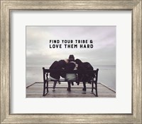 Framed Find Your Tribe - Friend Trio Color
