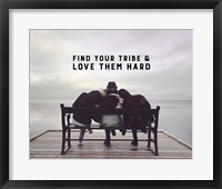 Framed Find Your Tribe - Friend Trio Color