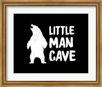 Framed Little Man Cave Standing Bear Black