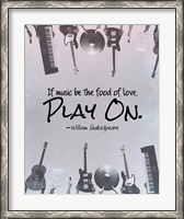 Framed If Music Be The Food Of Love Shakespeare Musical Instruments