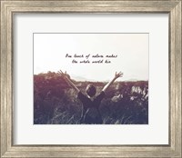 Framed One Touch of Nature Shakespeare Hiker Grayscale