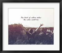 Framed One Touch of Nature Shakespeare Hiker Grayscale