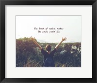 Framed One Touch of Nature Shakespeare Hiker Color