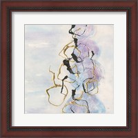 Framed 'Abstract Lines on Pastel I' border=