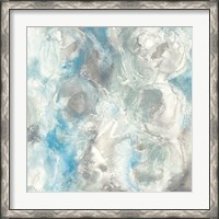 Framed Pale Blue Circles I