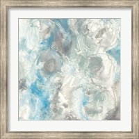 Framed Pale Blue Circles I