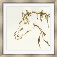 Framed Gilded Cowpony