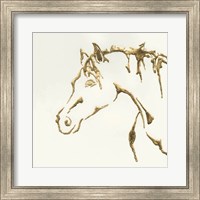 Framed Gilded Cowpony