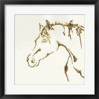 Gilded Cowpony Framed Print