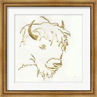 Framed Gilded Buffalo