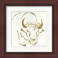 Framed Gilded Bison
