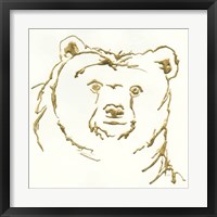 Framed 'Gilded Brown Bear' border=