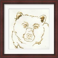 Framed Gilded Black Bear