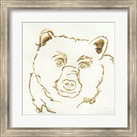 Framed Gilded Black Bear