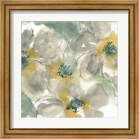 Framed 'Silver Quince II on White' border=