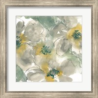 Framed 'Silver Quince II on White' border=