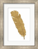 Framed Pure Gold Feather V