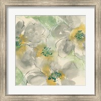 Framed Silver Quince II Teal