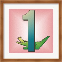 Framed 'One Alligator' border=