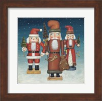 Framed Santa Nutcrackers Snow