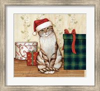 Framed Christmas Kitty  III