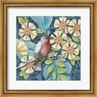 Framed Arts and Crafts Bird I