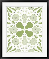 Framed Retro Pear Otomi Monotone