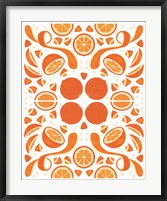Framed Retro Orange Otomi