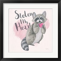 Framed 'My Furry Valentine I Sq' border=